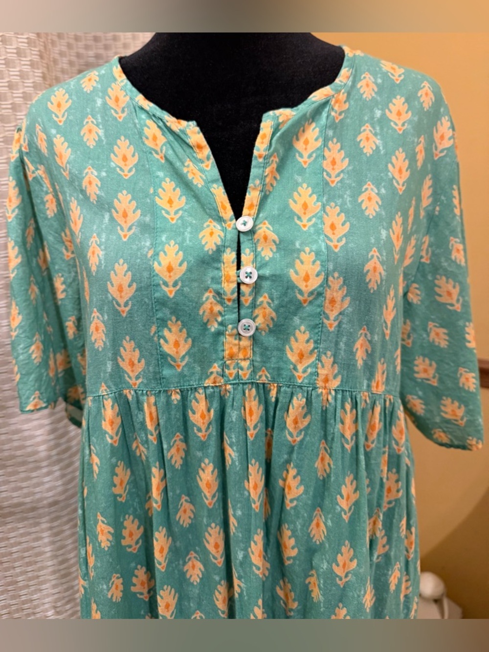 Marea Tiki Dress 100% Cotton - Picture 5 of 12
